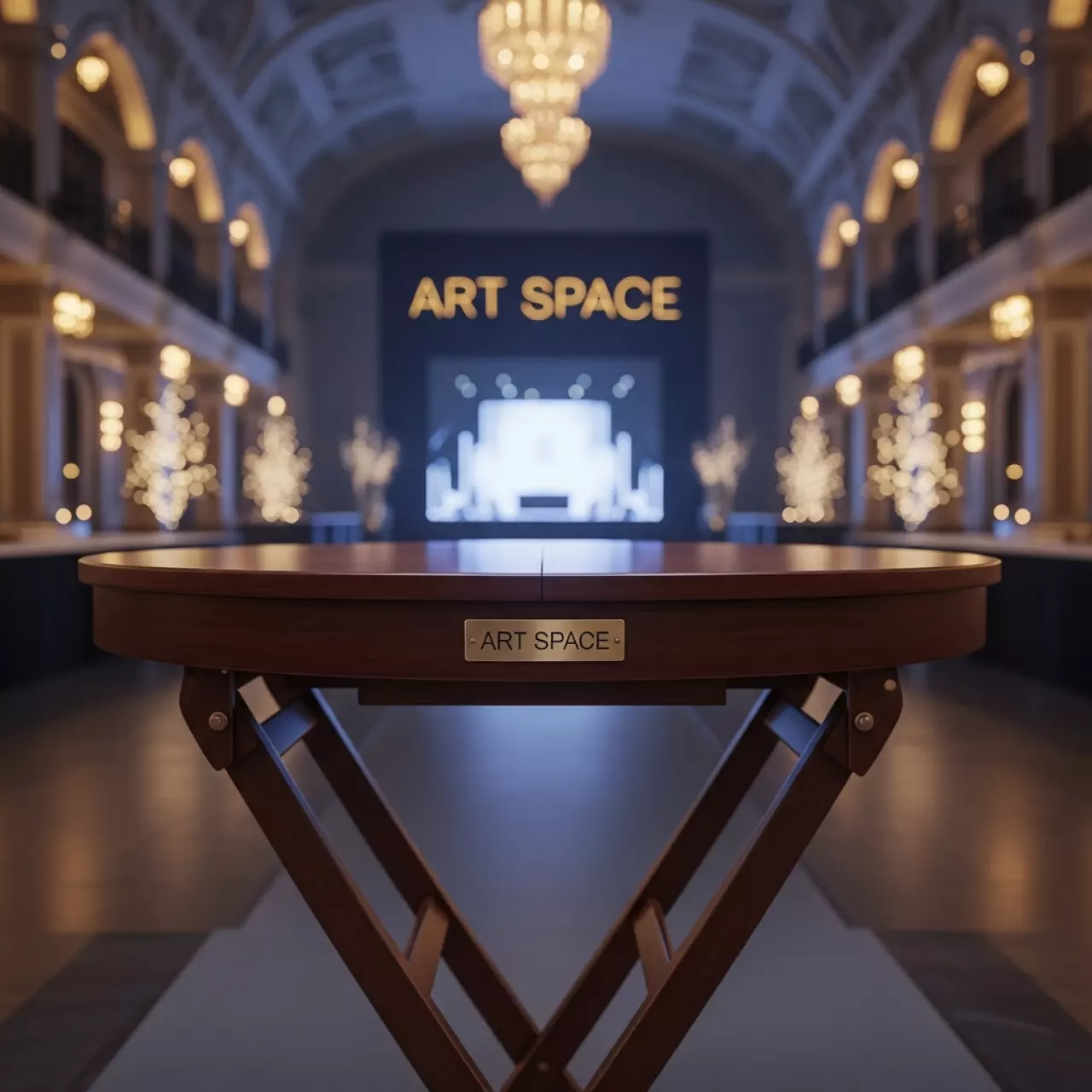 Аренда Стол круглый разборный Brown в санатории «Металлург» — ART SPACE