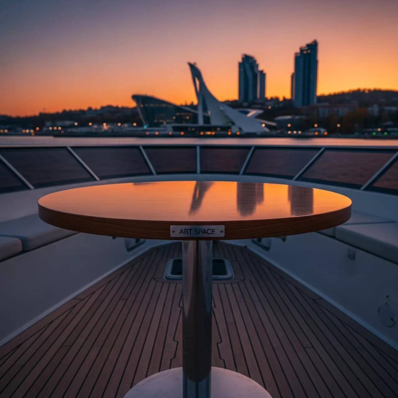 Аренда Стол ламинированный обеденный One Bistrot на VIP теплоходе (Морпорт Сочи) — ART SPACE