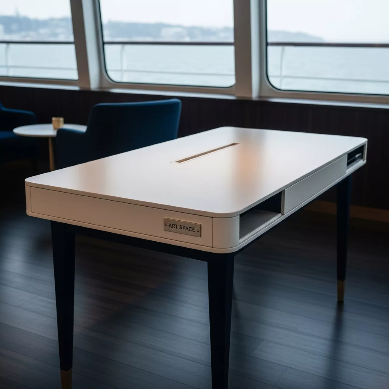 Аренда Стол ламинированный с каналом для протяжки проводов Arki Table Desk на теплоходе «Дагомыс» — ART SPACE