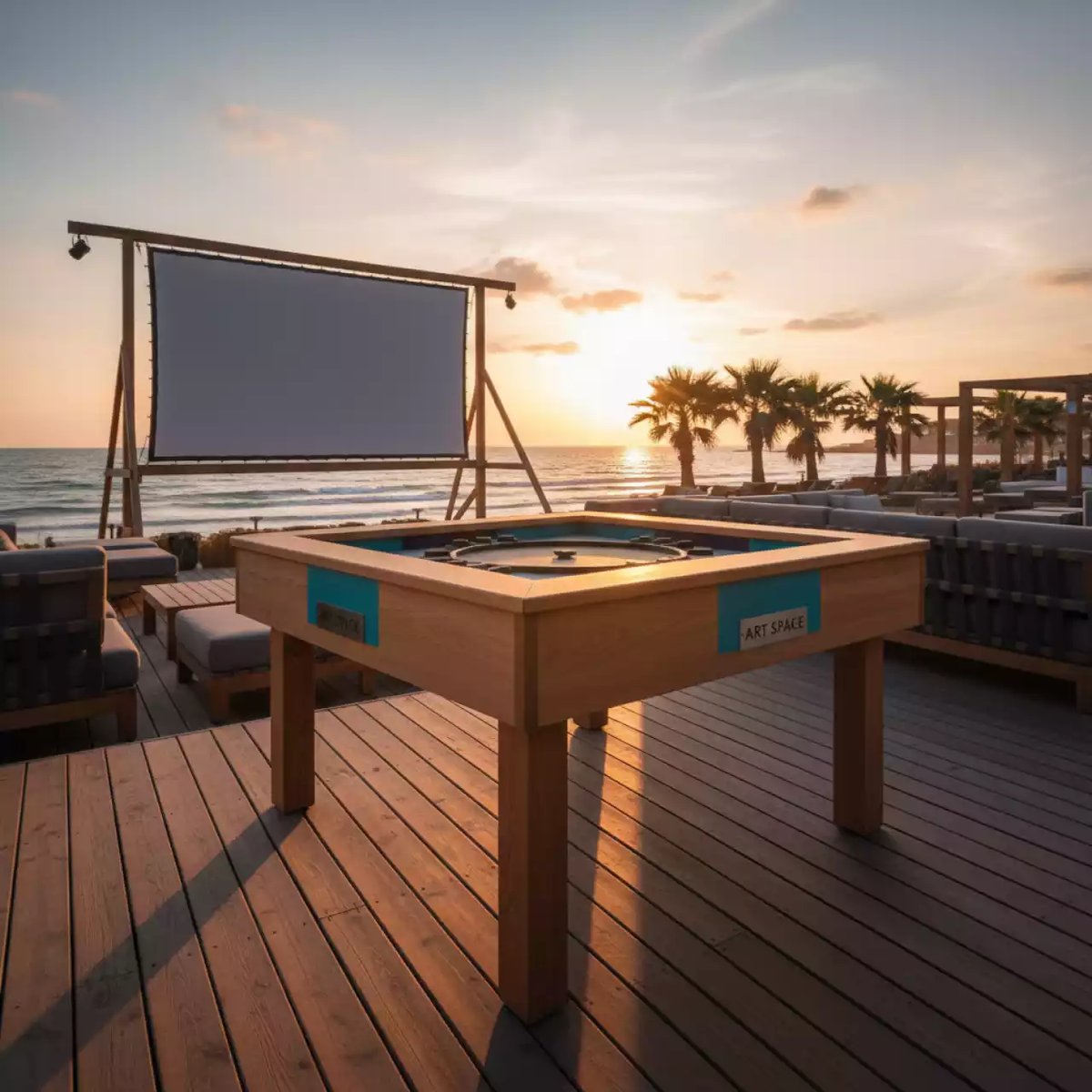 Аренда Стол ландшафтный игровой S 104 в пляжном клубе Del Mar — ART SPACE