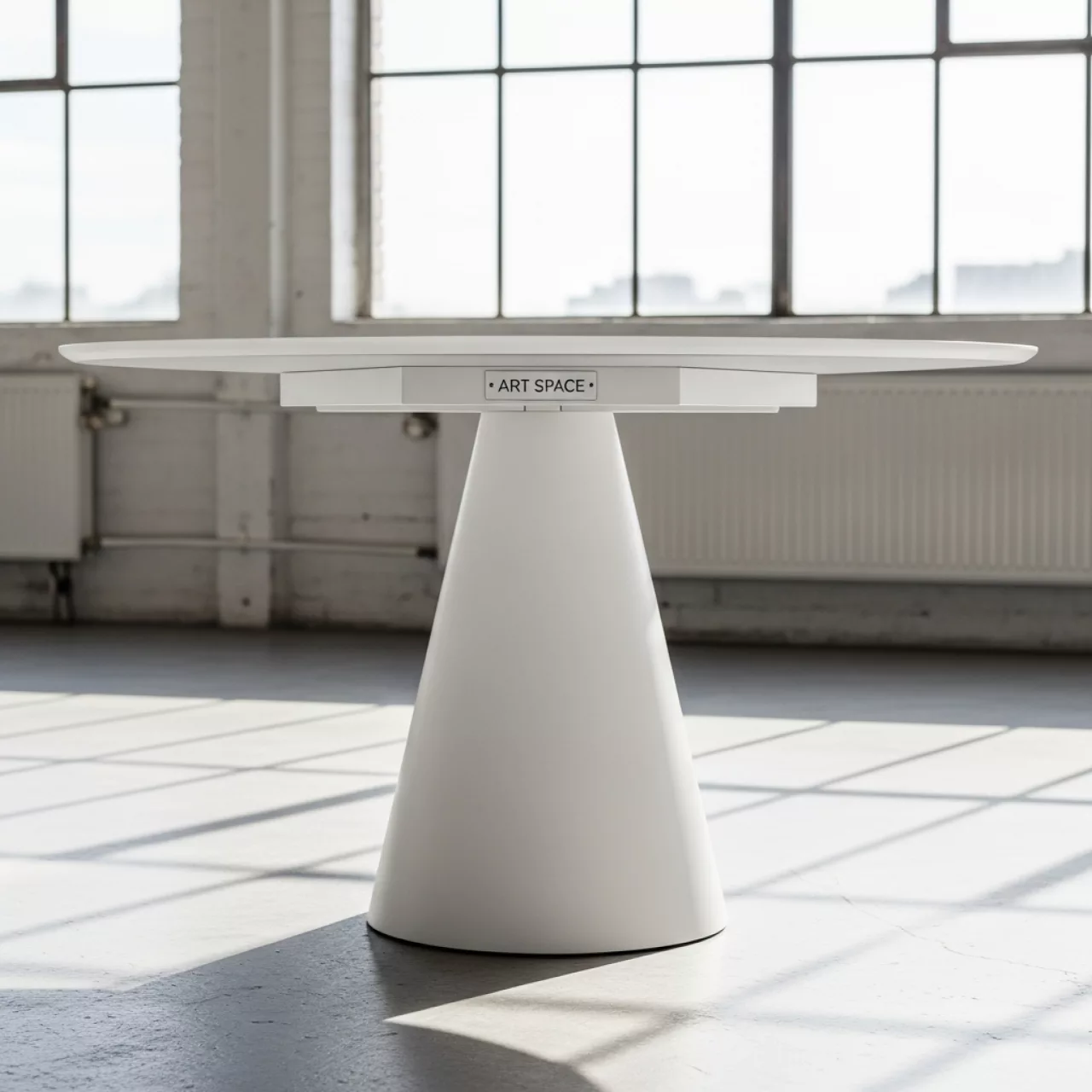 Аренда Стол Lavalin белый диаметр 100 см в Green Flow Hotel — ART SPACE