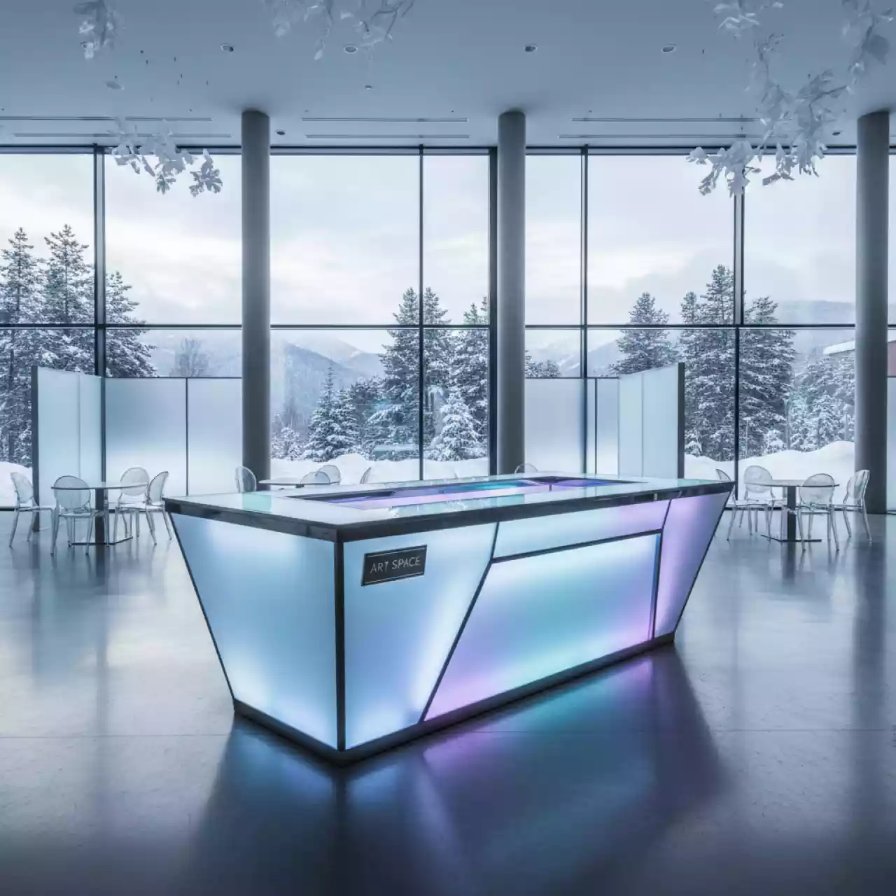 Аренда Стол LED стойка в Swissôtel Resort Sochi Kamelia — ART SPACE