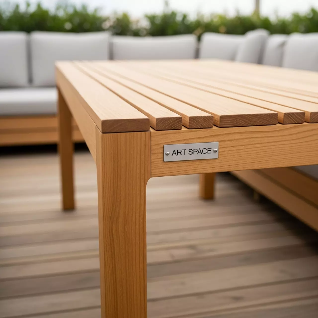 Аренда Стол Лента лиственница Милан 190 см в пляжном клубе Del Mar — ART SPACE