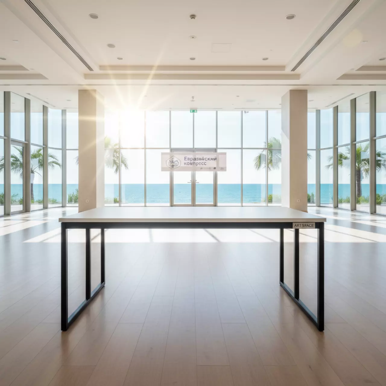 Аренда Стол Лидер 1200х600 белый черный в комплексе Sea Galaxy — ART SPACE