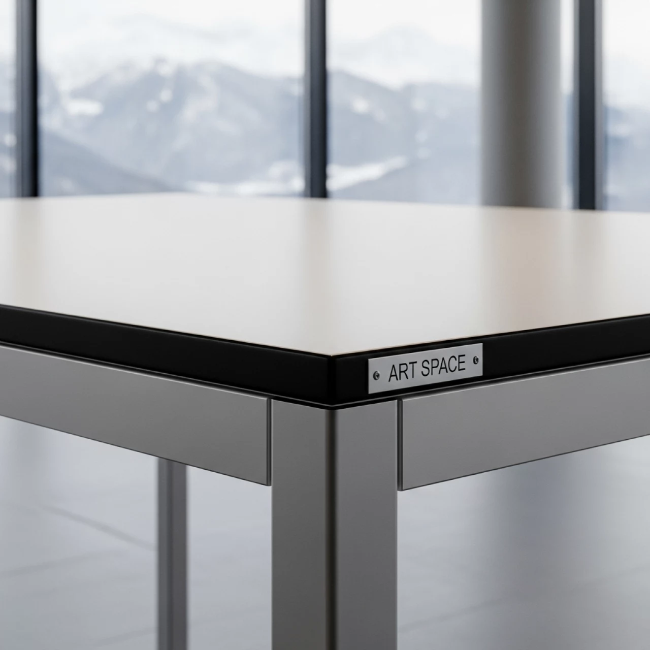 Аренда Стол Лидер 1 1200х600 белый черный кромка ПВХ без отбойников в Courtyard by Marriott Sochi — ART SPACE