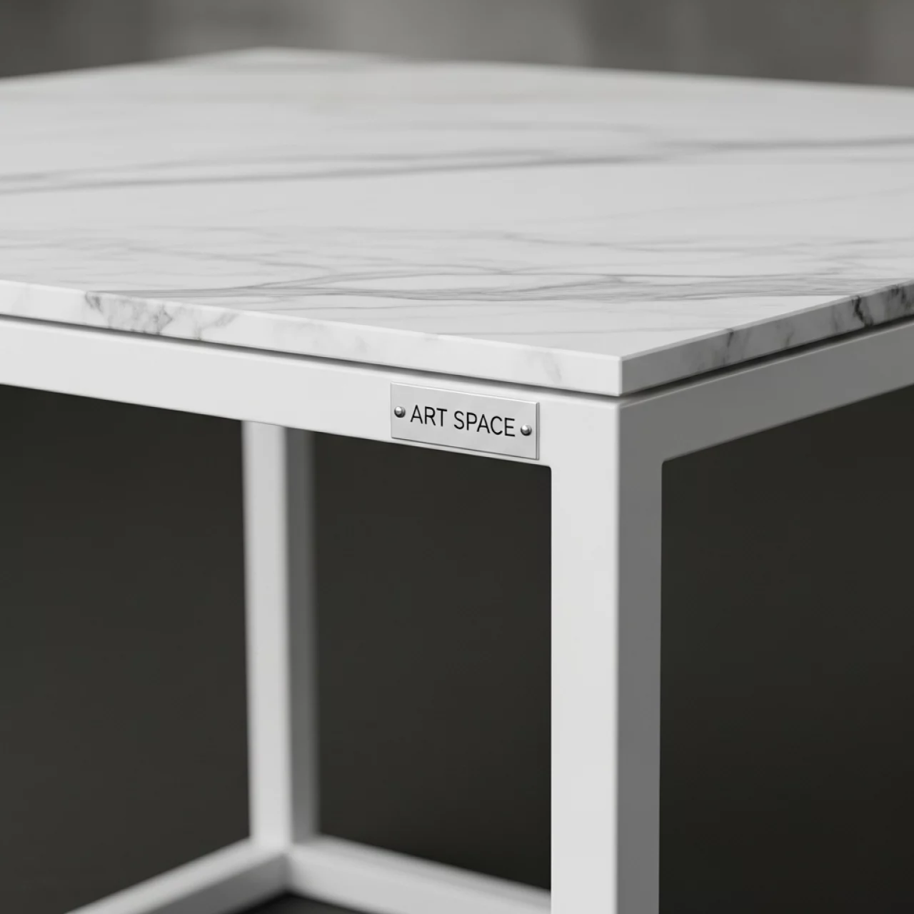 Аренда Стол Лидер 1 1200х600 белый каркас под мрамор в ресторане «Brunello» — ART SPACE