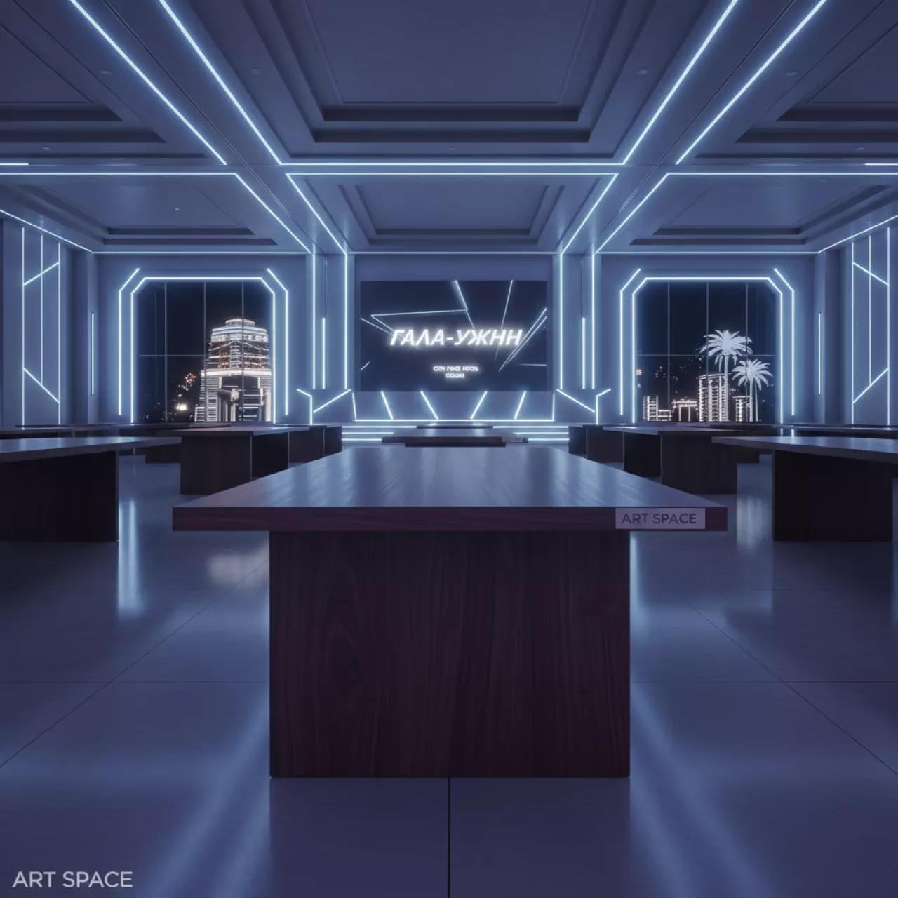 Аренда Стол Лидер 1 1200х600 орех черный без отбойников в City Park Hotel Sochi — ART SPACE