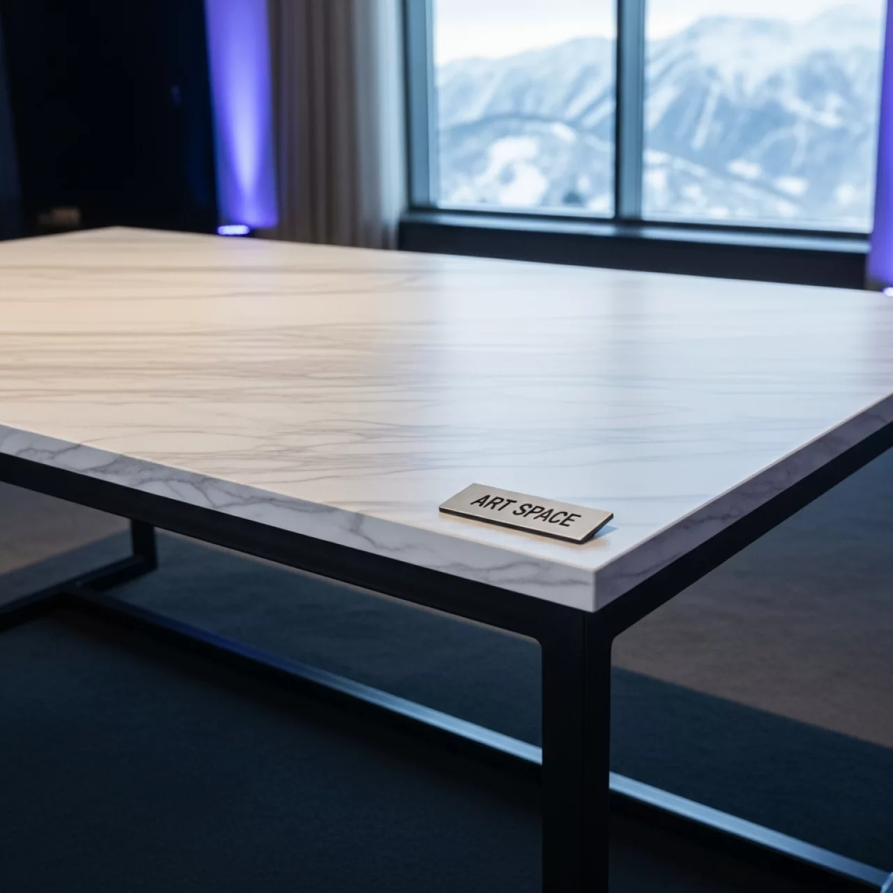 Аренда Стол Лидер 1 1200х600 под мрамор белый в Sochi Marriott Krasnaya Polyana — ART SPACE