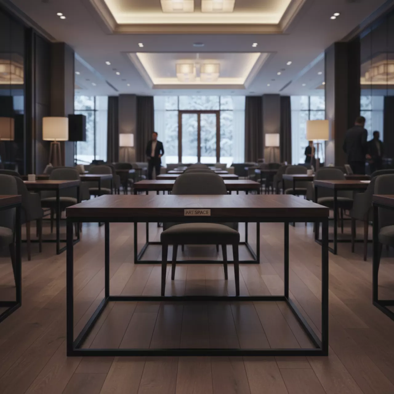 Аренда Стол Лидер 1 1200х600 венге черный без отбойников в Rodina Grand Hotel & SPA — ART SPACE