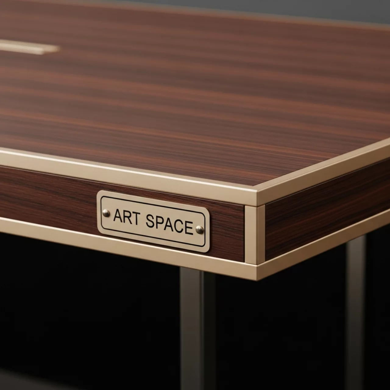 Аренда Стол Лидер 1 1200х600 венге кромка ПВХ шампань без отбойников на теплоходе «Дагомыс» — ART SPACE