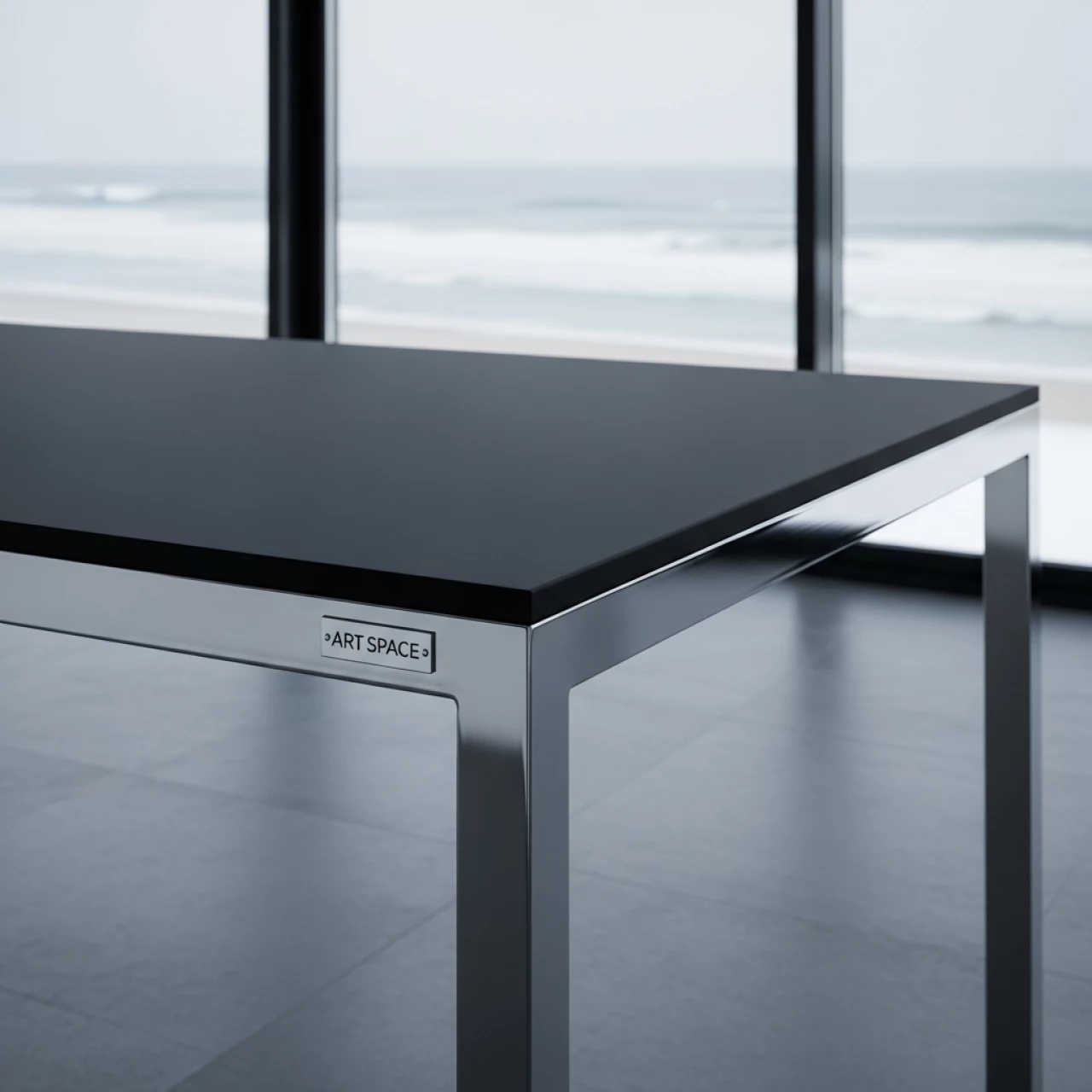 Аренда Стол Лидер 1 1200х800 черный серебро на пляже «Ривьера» — ART SPACE