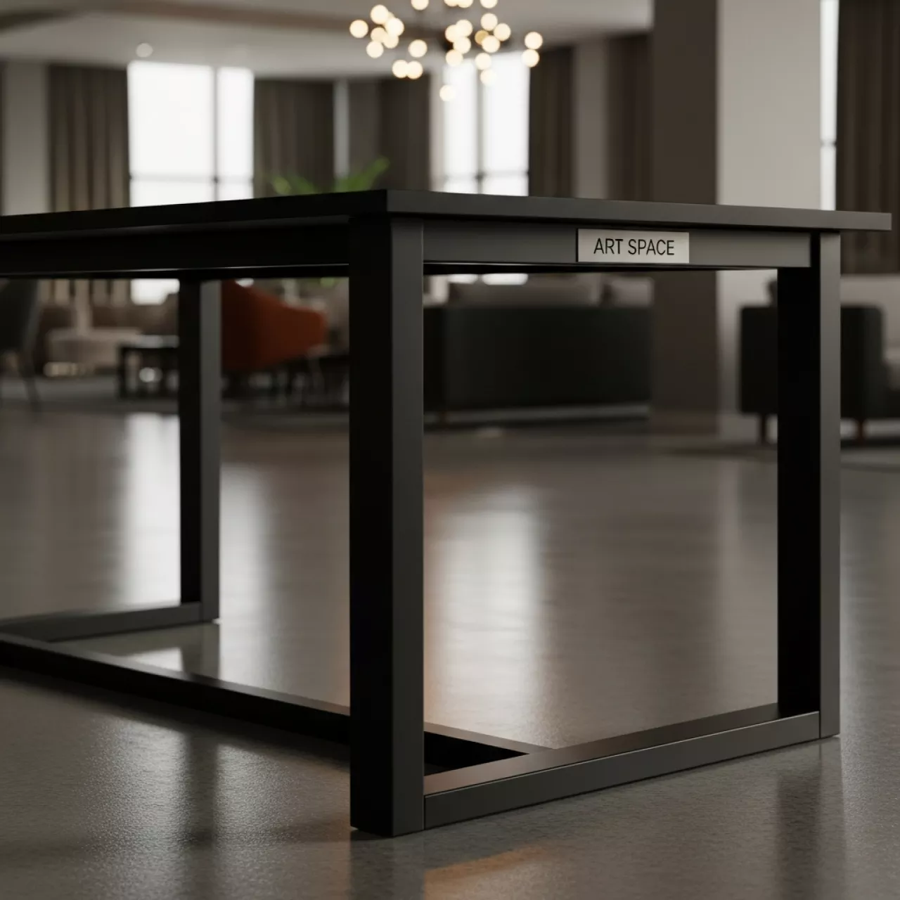 Аренда Стол Лидер 1 1200х800 мм черный каркас черный в Pullman Sochi Centre — ART SPACE