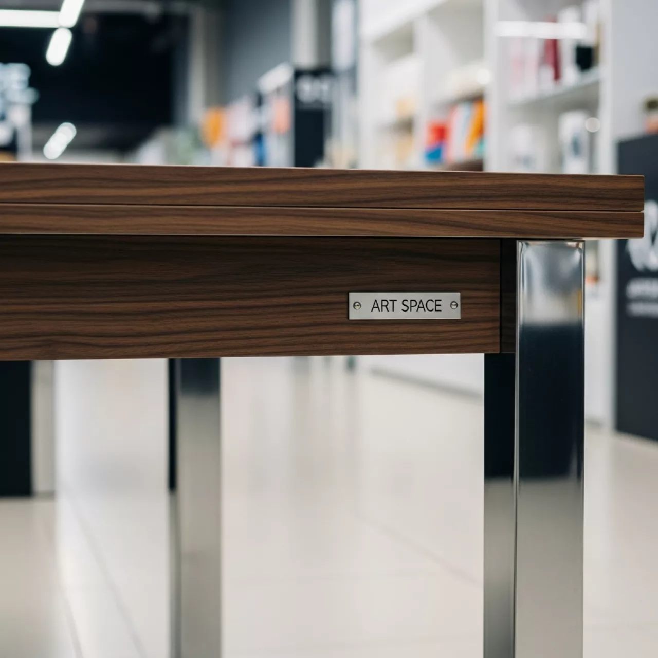 Аренда Стол Лидер 1 1200х800 орех серебро кромка ПВХ в ледовой арене «Шайба» — ART SPACE