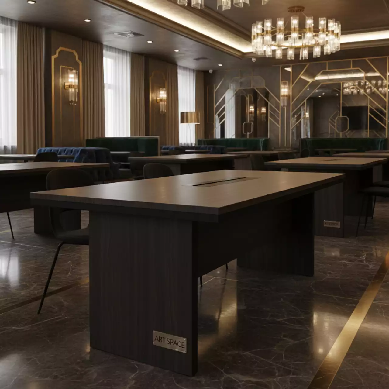 Аренда Стол Лидер 1 1200х800 венге черный в Sport Inn Hotel & Wellness — ART SPACE