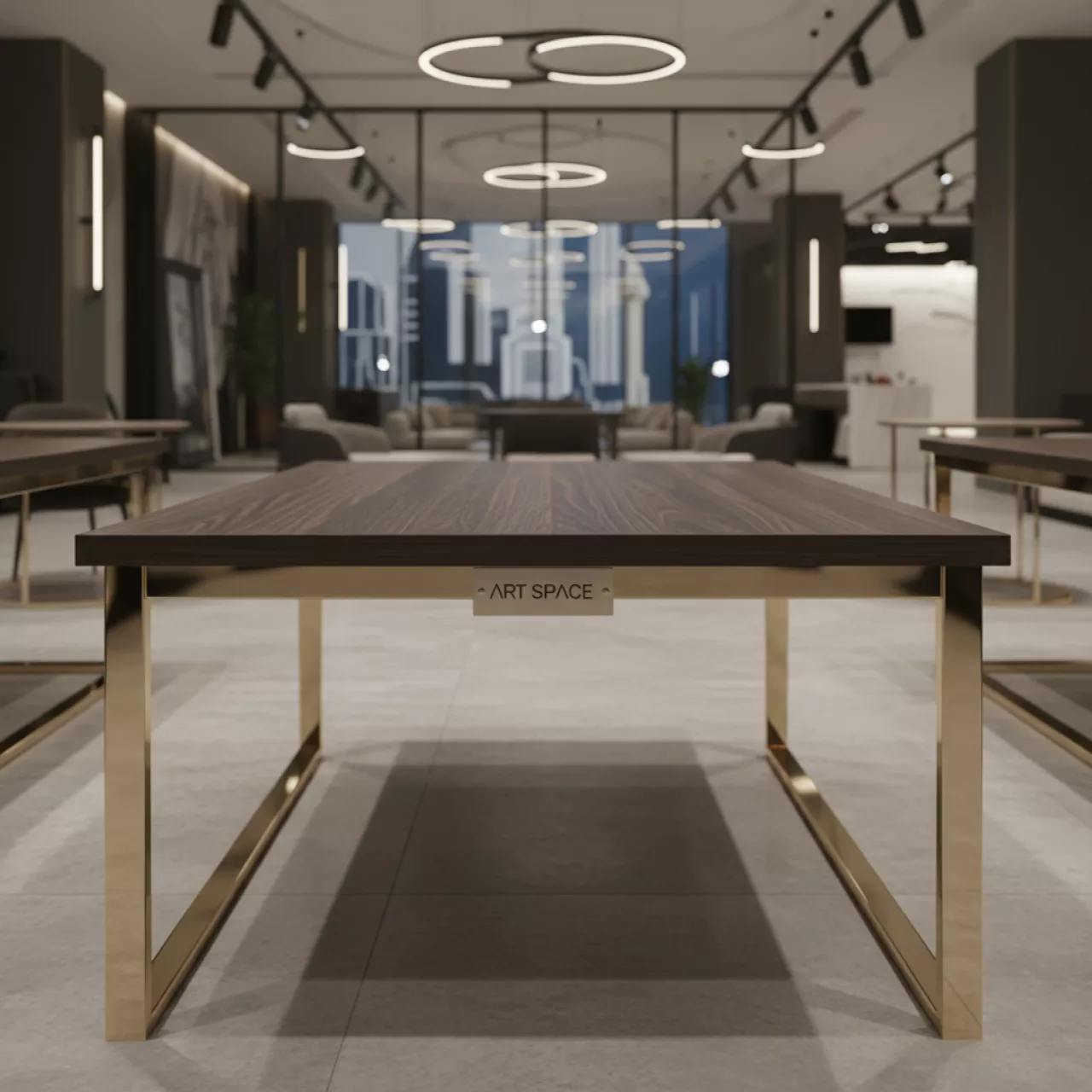 Аренда Стол Лидер 1 1200х800 венге каркас шампань в Sochi Marriott Krasnaya Polyana — ART SPACE