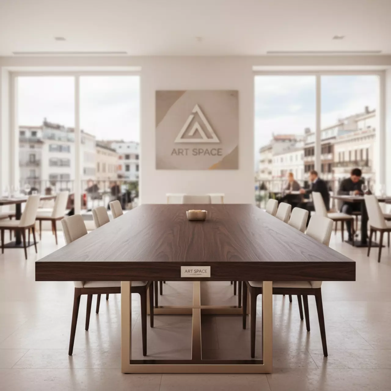 Аренда Стол Лидер 1 1300х800 венге шампань в ресторане «La Terrazza» — ART SPACE