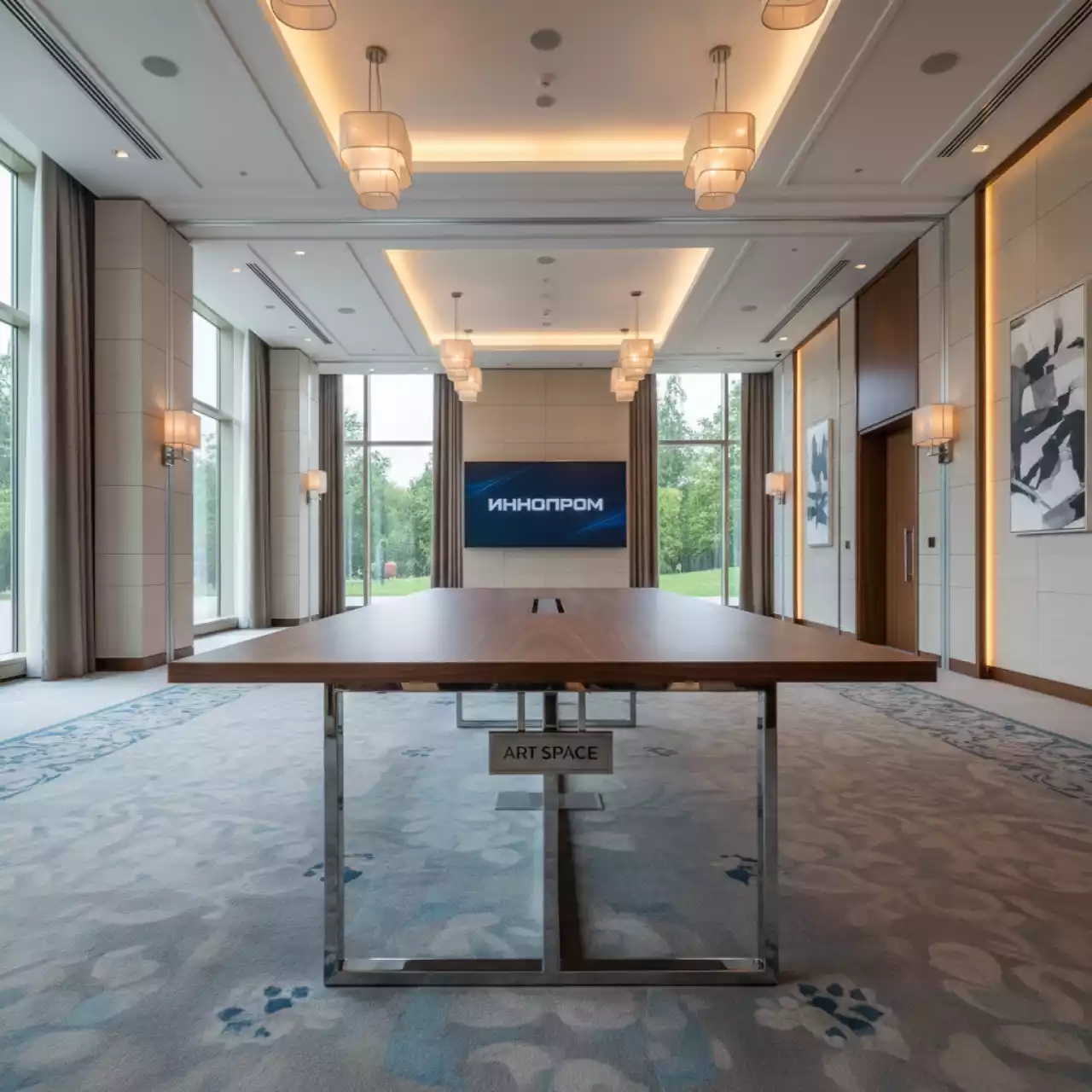 Аренда Стол Лидер 1 1500х800 мм орех серебро в Rodina Grand Hotel & SPA — ART SPACE