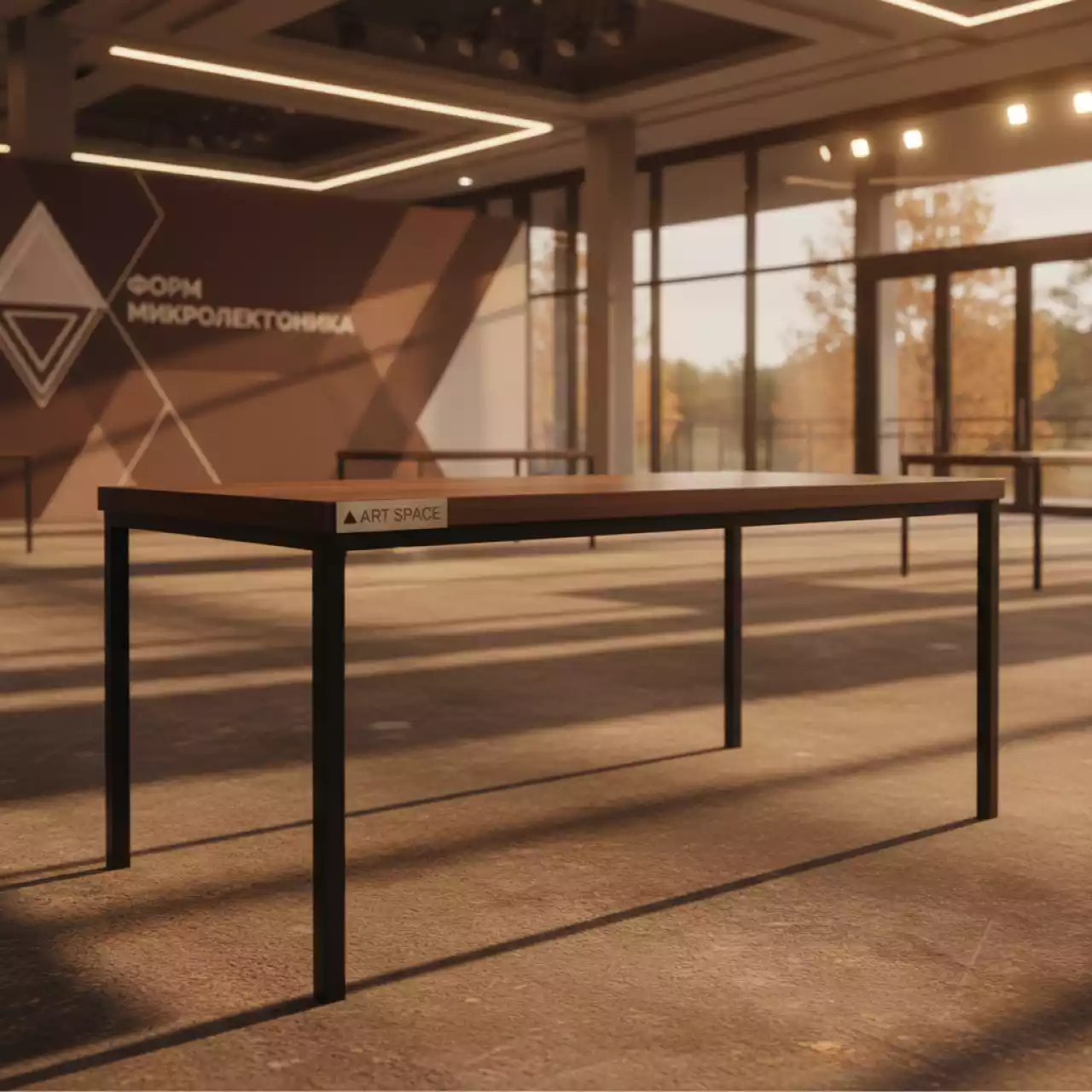 Аренда Стол Лидер 1 1500х800 мм венге черный без отбойников в санатории «Заполярье» — ART SPACE