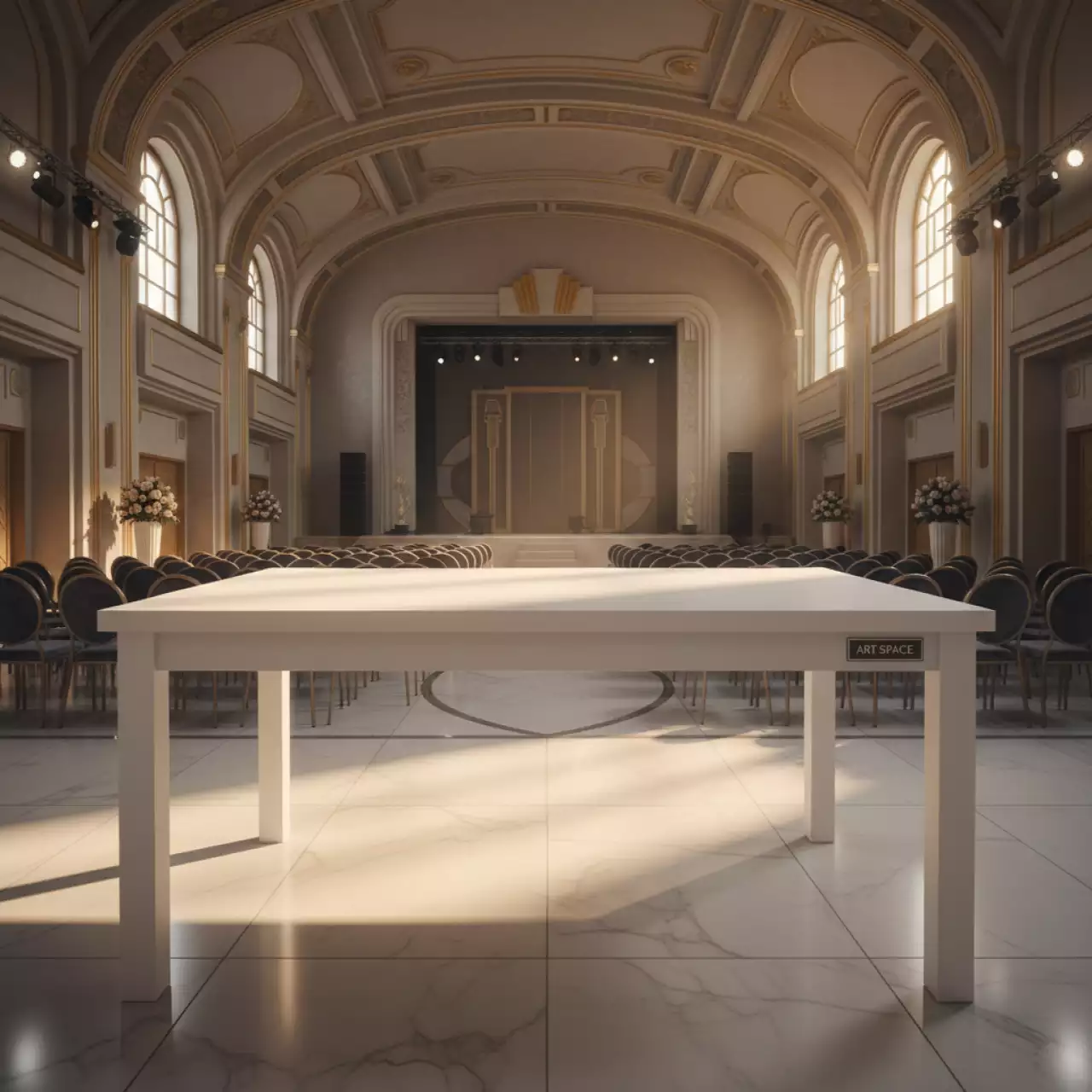 Аренда Стол Лидер 1 1500х900 мм белый в конгресс-холле отеля Жемчужина — ART SPACE