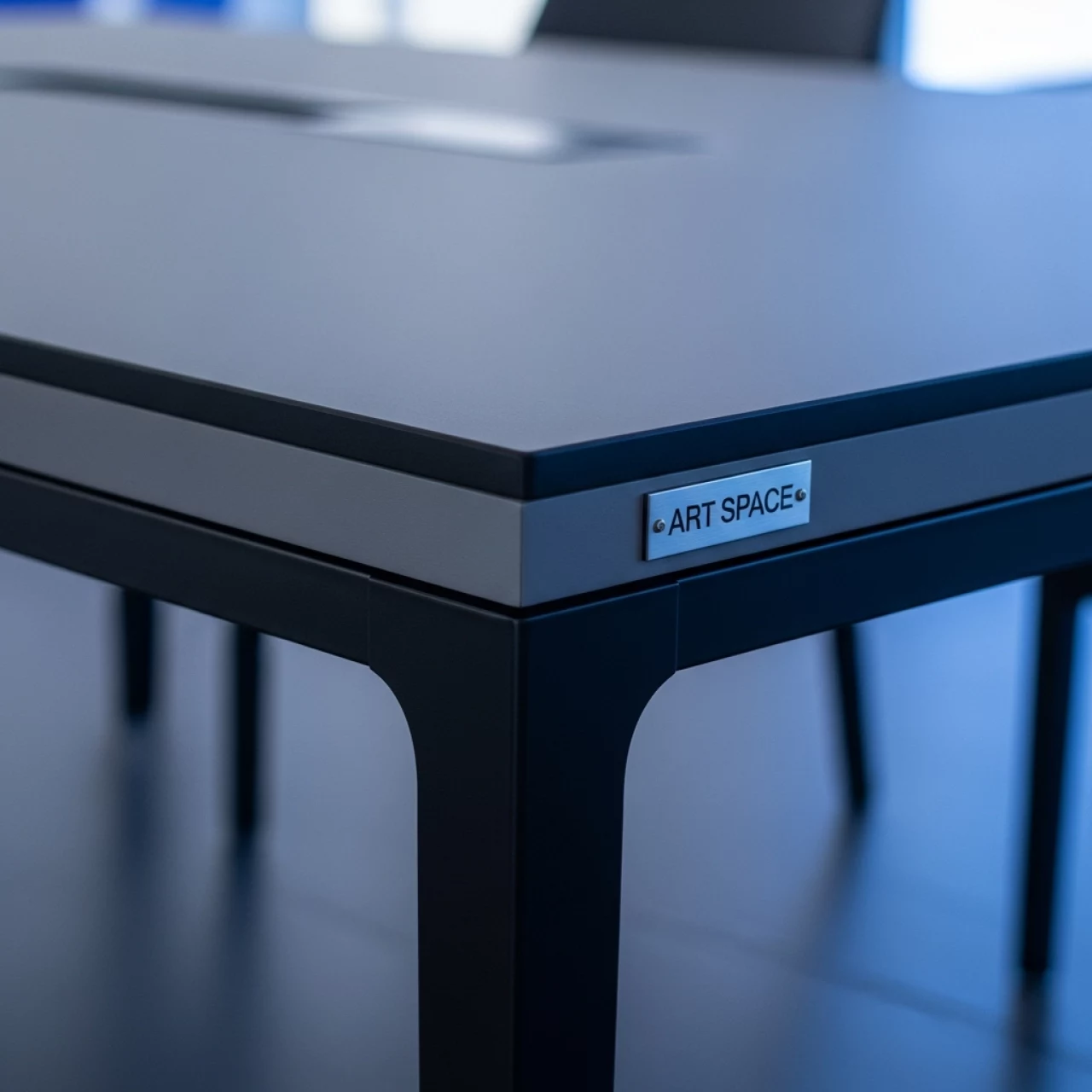 Аренда Стол Лидер 1 1500х900 серый черный кромка ПВХ без отбойников в этно-парке «Моя Россия» — ART SPACE