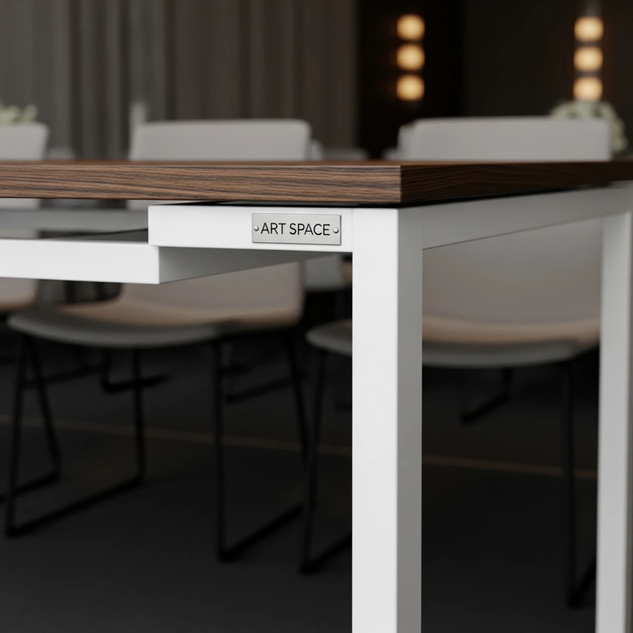 Аренда Стол Лидер 1 1500х900 венге каркас белый в Green Flow Hotel — ART SPACE