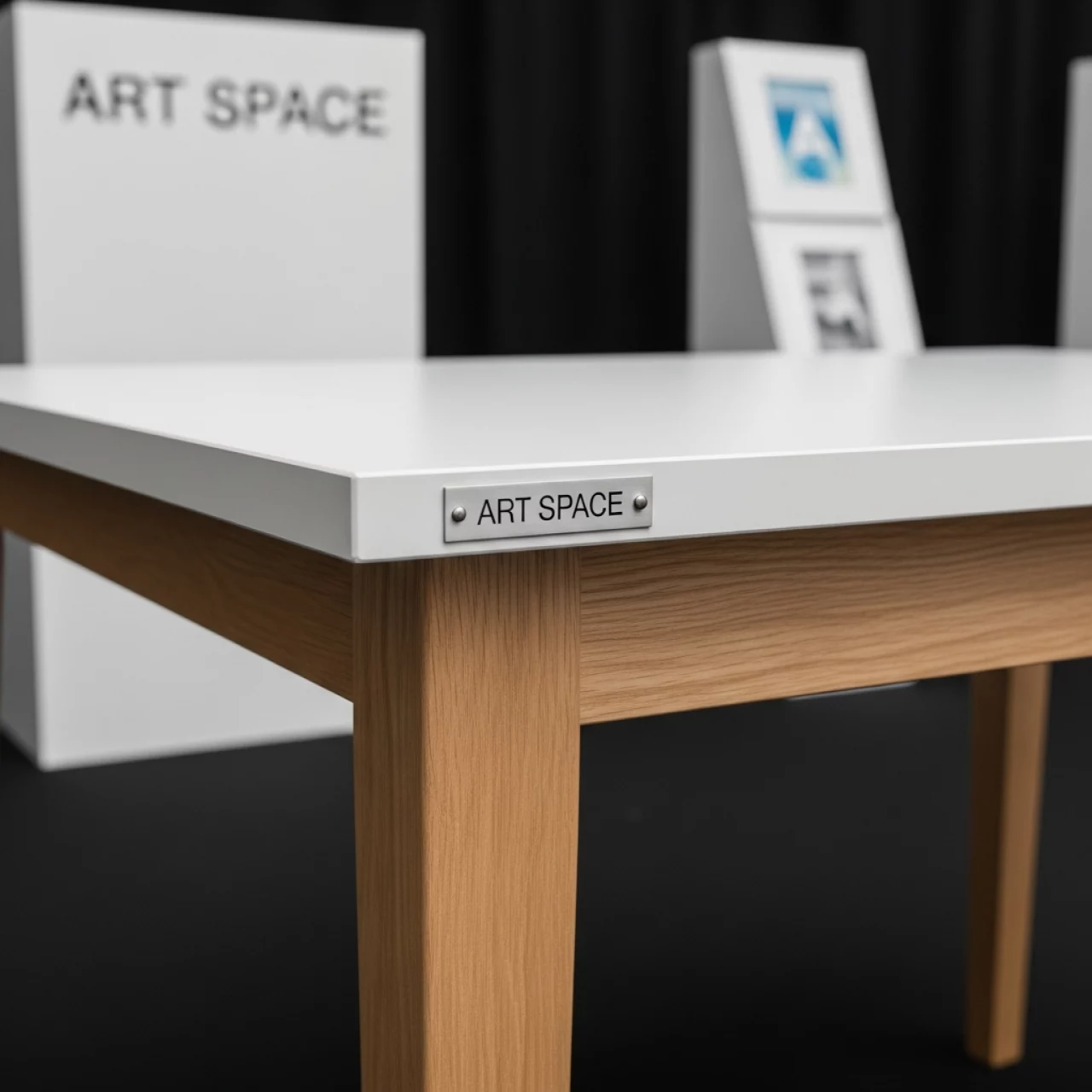 Аренда Стол Лидер 1 900х600 бук белый кромка ПВХ без отбойников в Bridge Resort — ART SPACE