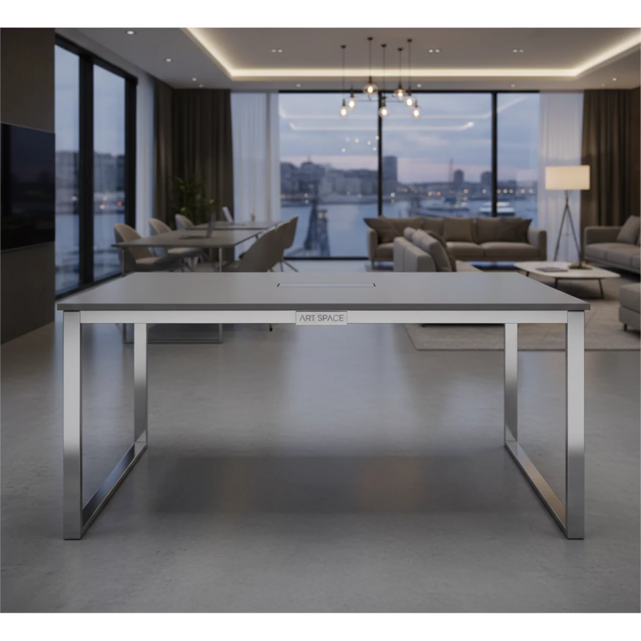 Аренда Стол Лидер 1 900х600 серый серебро в Boutique Hotel PORTUM 1905 — ART SPACE