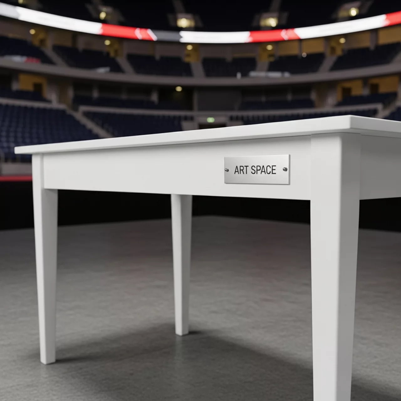 Аренда Стол Лидер 1 белый 1500х900 в Red Arena — ART SPACE