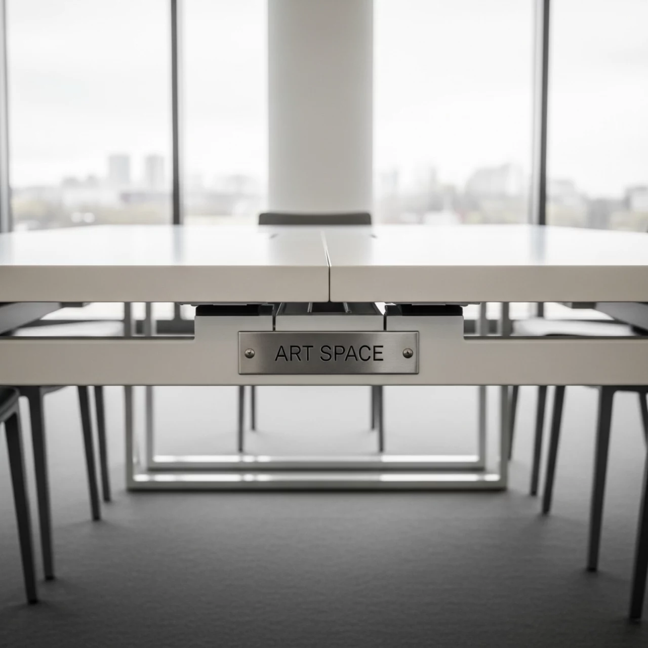 Аренда Стол Лидер 1 белый каркас белый 1500х900 в Panorama by Mercure — ART SPACE