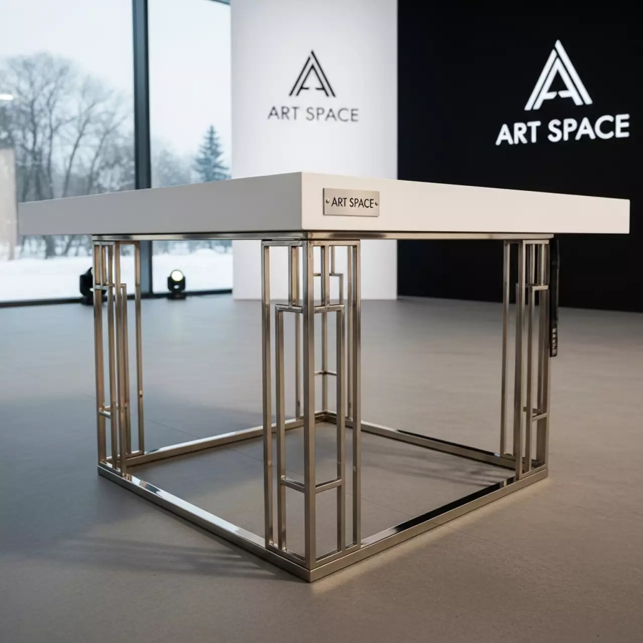 Аренда Стол Лидер 1 белый каркас шампань в санатории «Русь» — ART SPACE