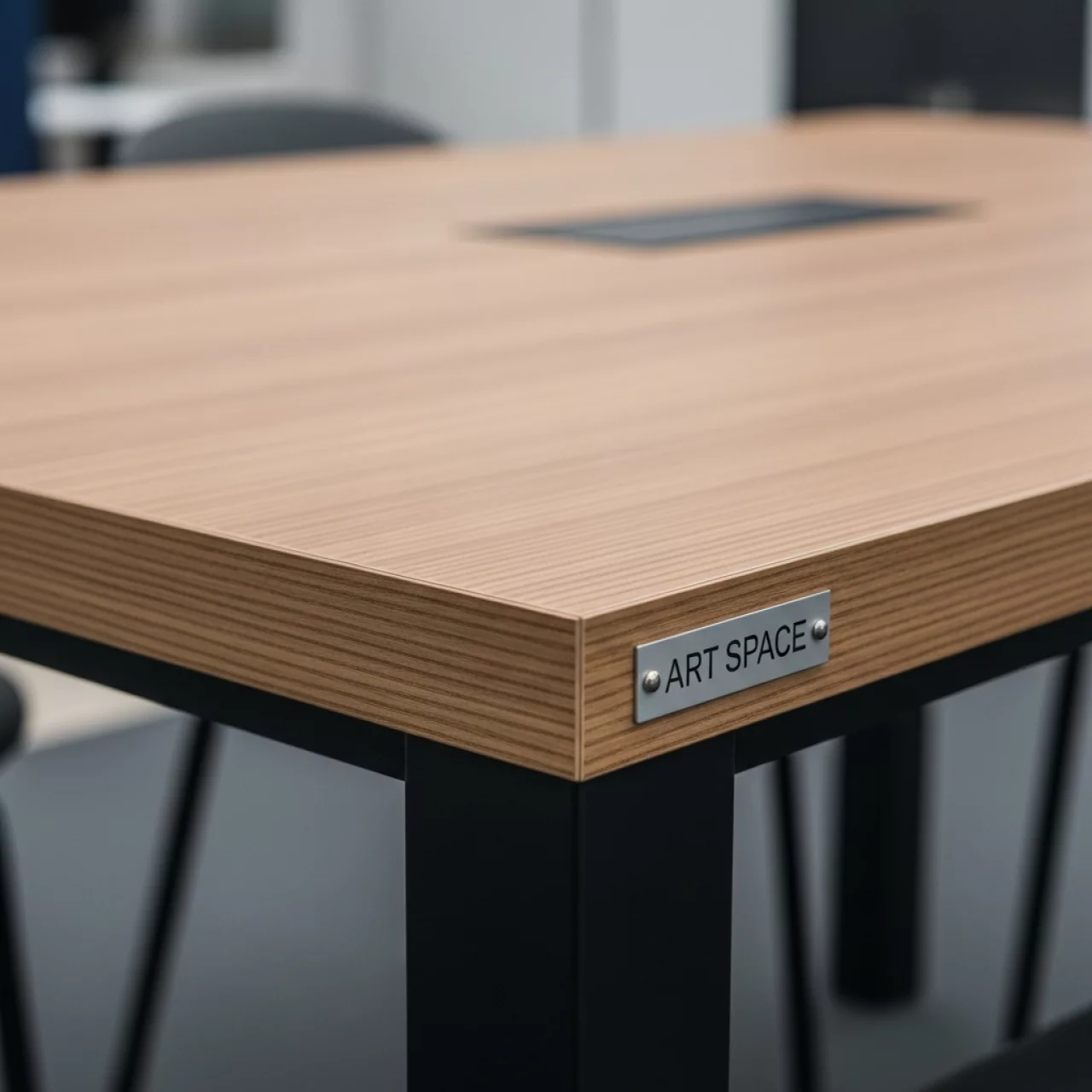 Аренда Стол Лидер 1 белый орех кромка ПВХ 900х600 мм в Radisson Blu Resort & Congress Centre — ART SPACE