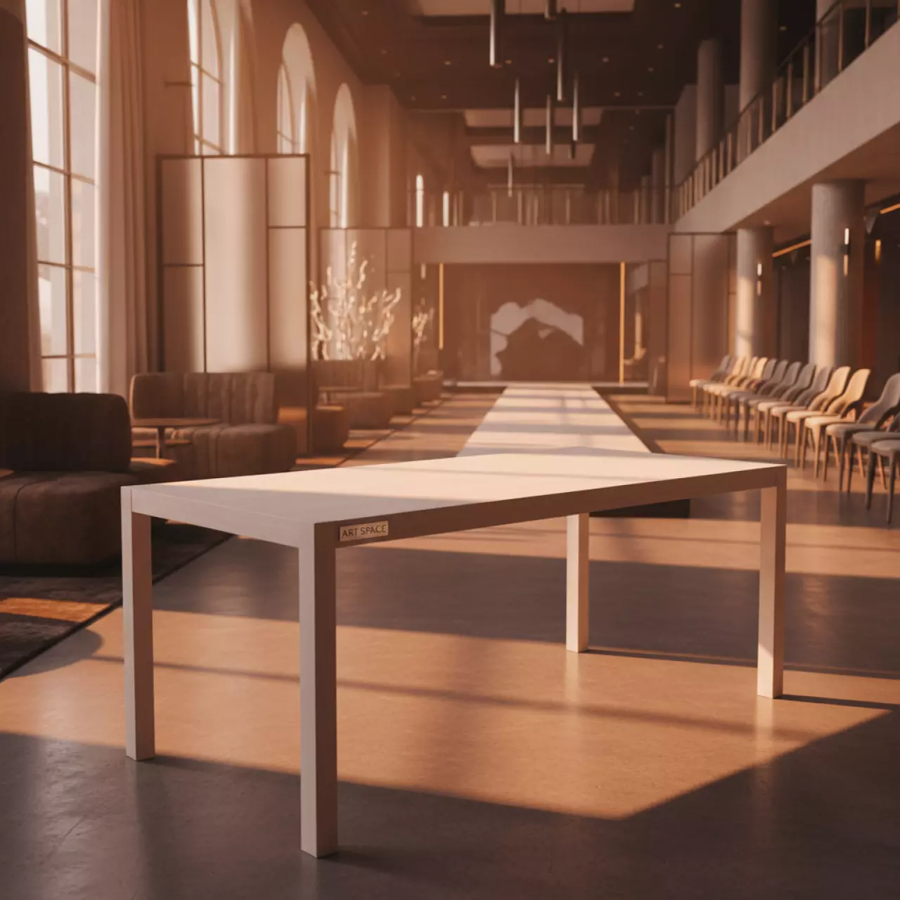 Аренда Стол Лидер 1 бук белый 1200х600 в Radisson Hotel Rosa Khutor — ART SPACE