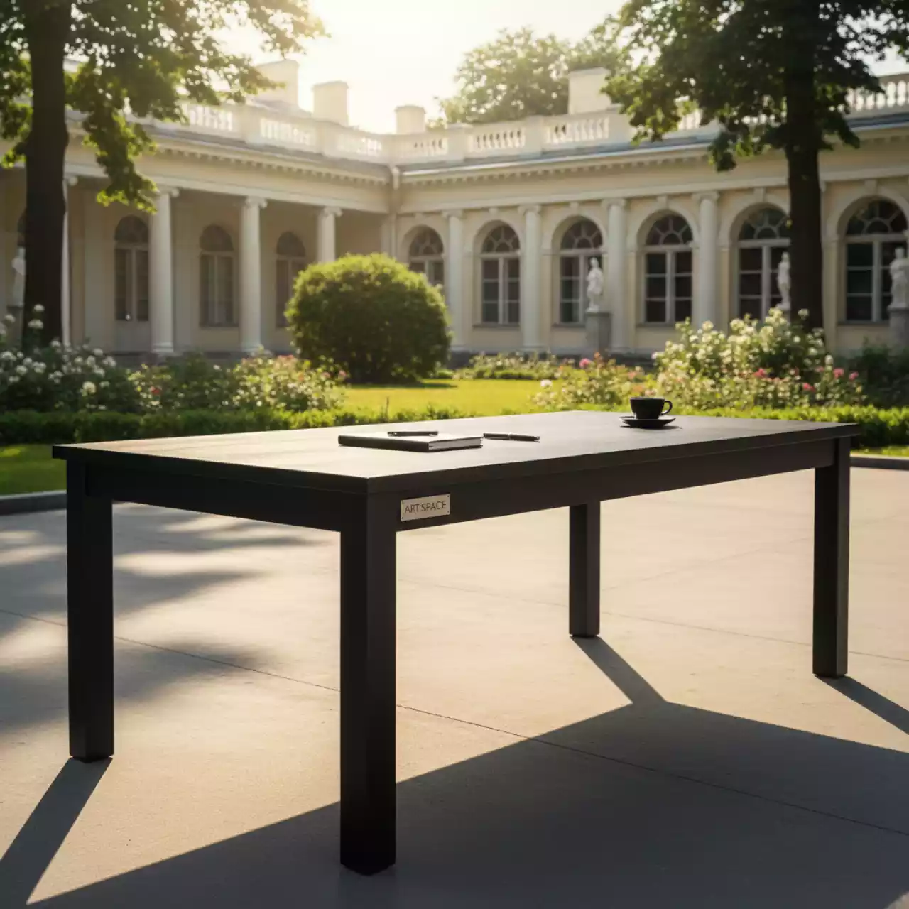 Аренда Стол Лидер 1 бук черный 1500х900 в усадьбе Голицына — ART SPACE