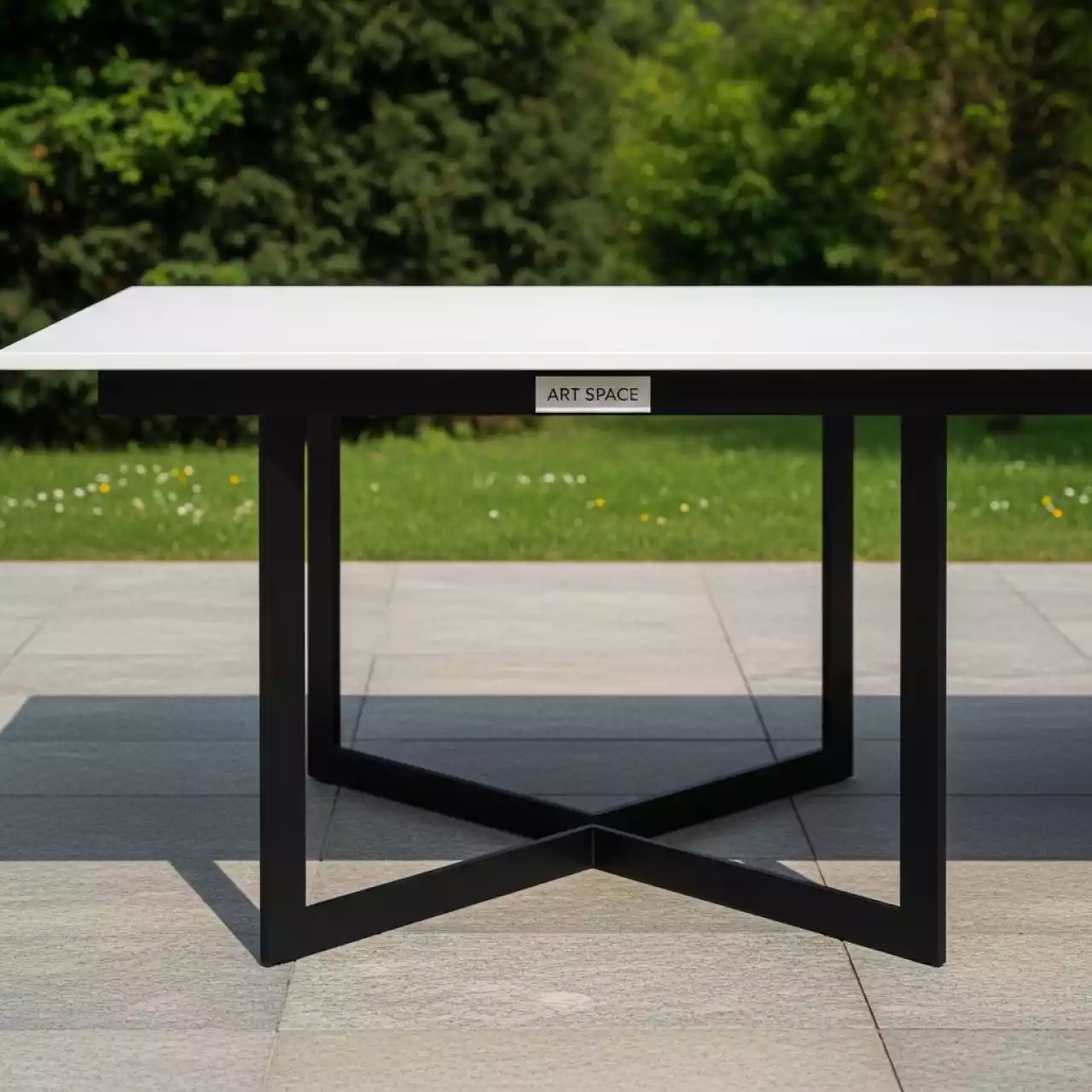 Аренда Стол Лидер 1 черный белый 1200х800 в парке «Ривьера» — ART SPACE
