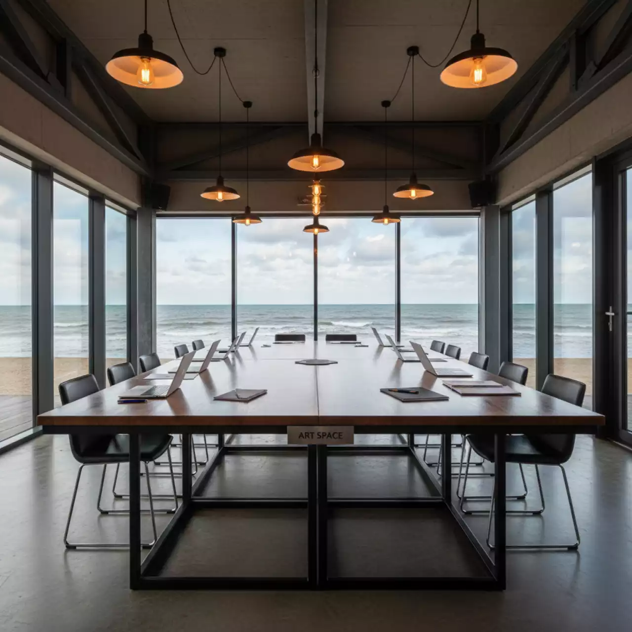 Аренда Стол Лидер 1 черный каркас в пляжном клубе Del Mar — ART SPACE