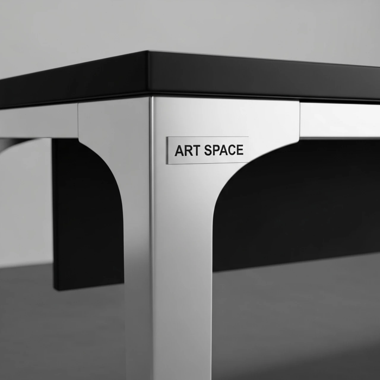 Аренда Стол Лидер 1 черный серебро 1300х800 в Omega Sirius — ART SPACE