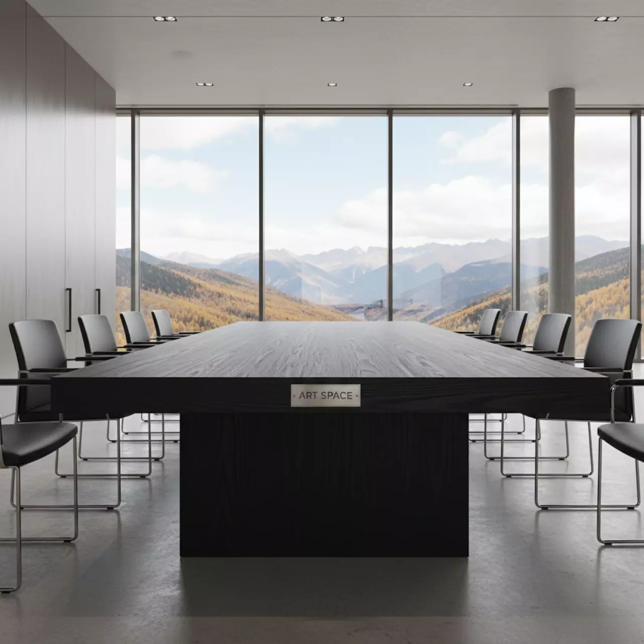 Аренда Стол Лидер 1 черный ясень кромка ПВХ без отбойников 900х600 мм в Golden Tulip Rosa Khutor — ART SPACE