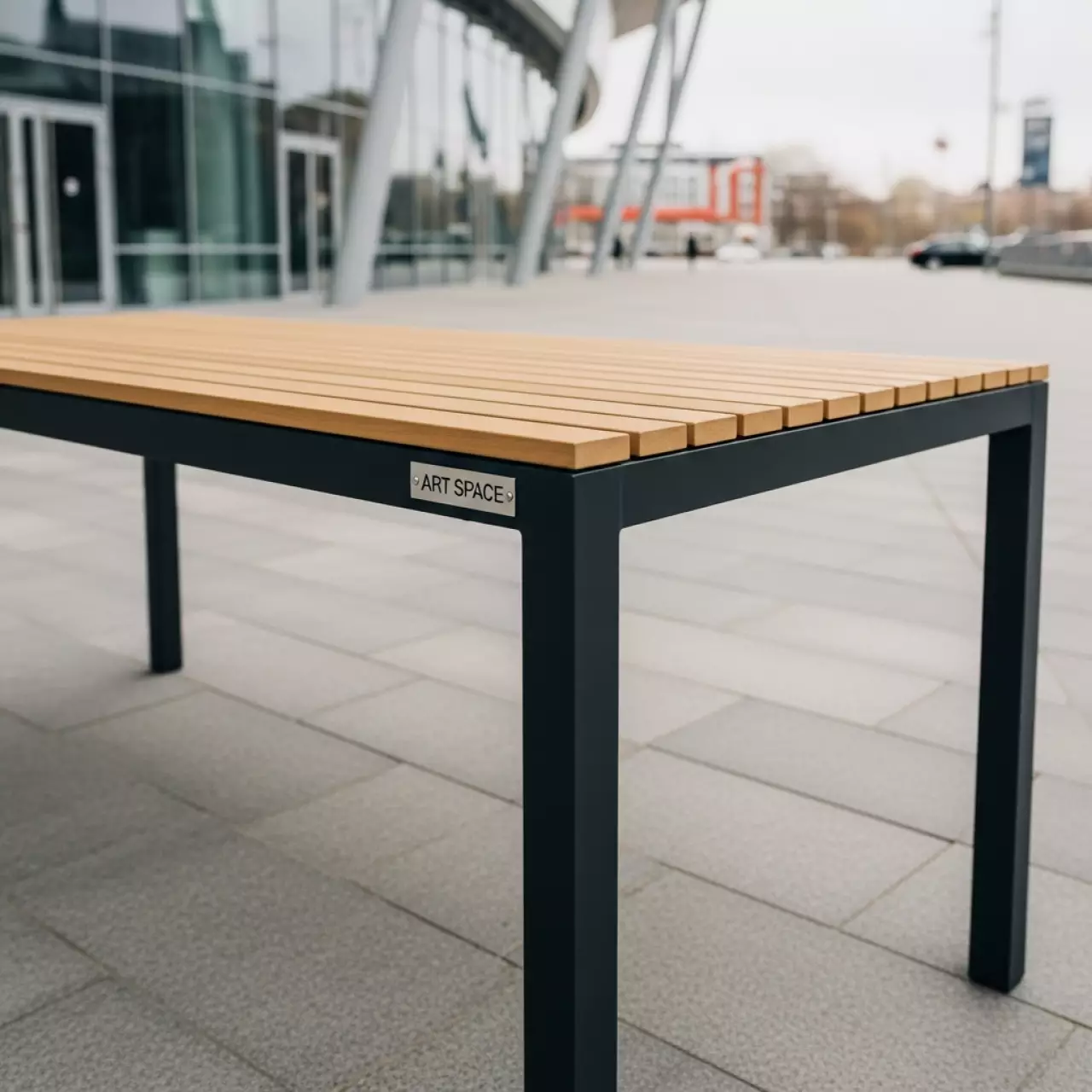 Аренда Стол Лидер 1 уличный из реек черный шампань 1200х800 в ледовой арене «Шайба» — ART SPACE