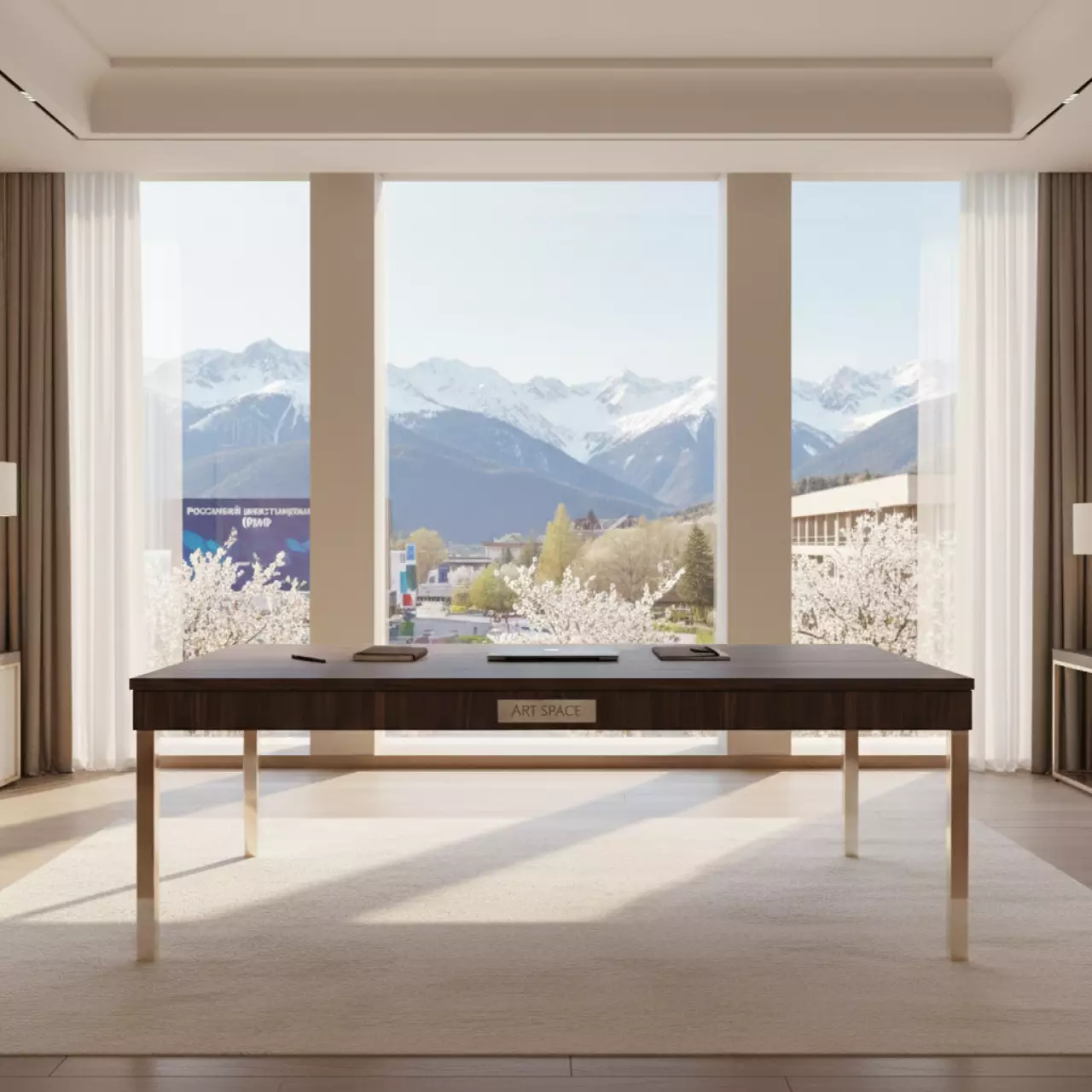 Аренда Стол Лидер 1 венге шампань 1500х800 мм в Green Flow Hotel — ART SPACE