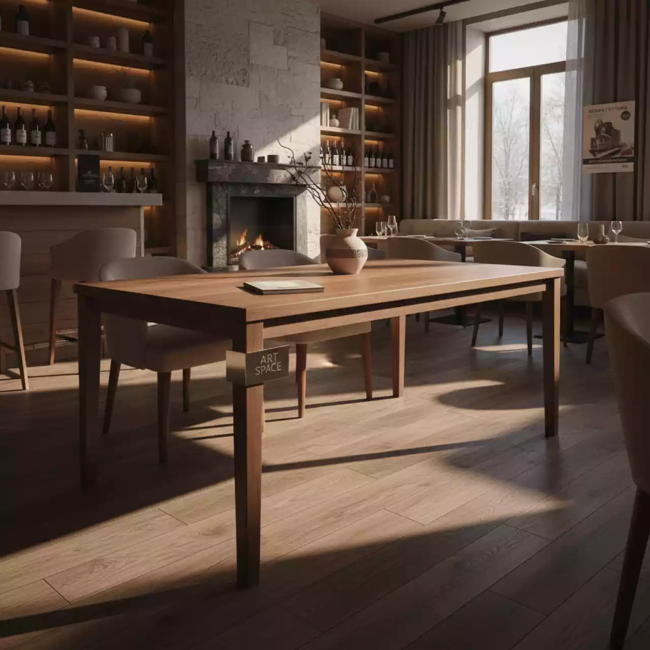 Аренда Стол Лидер 2 1800х800 орех шампань в ресторане «Сыроварня» — ART SPACE