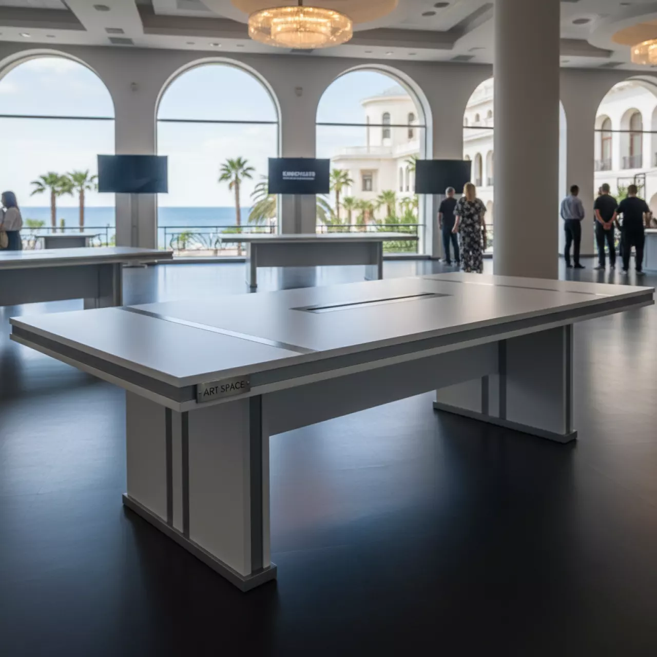 Аренда Стол Лидер 2 1800x800 белый серый в санатории «Черноморье» — ART SPACE