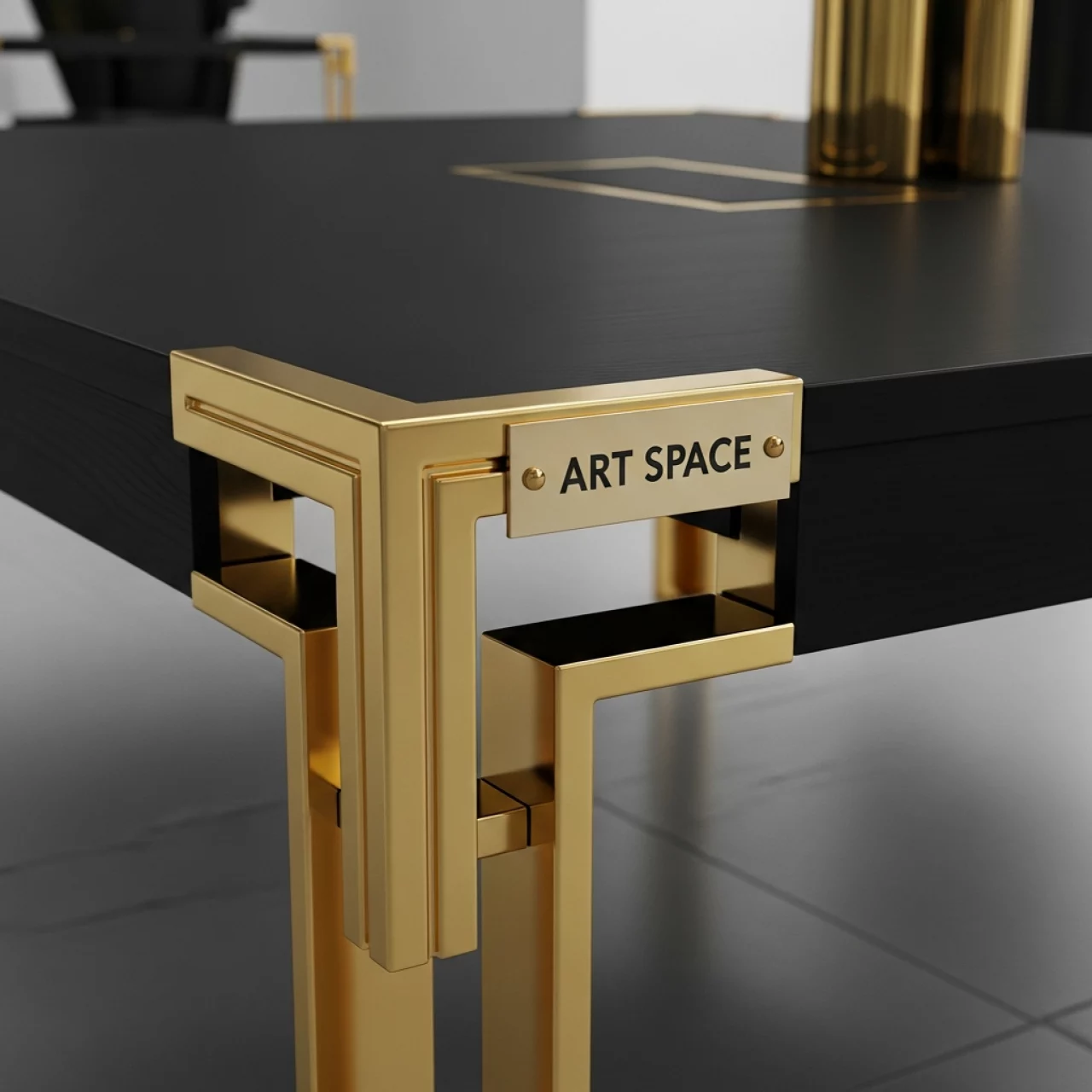 Аренда Стол Лидер 2 1800x900 бук золотой в Ледовом дворце «Айсберг» — ART SPACE