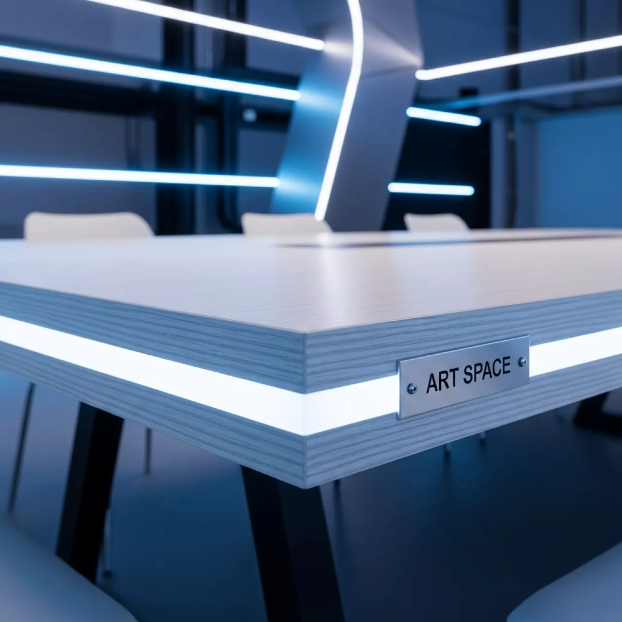 Аренда Стол Лидер 2 2000х900 белый орех кромка ПВХ в VK Stadium Sirius — ART SPACE