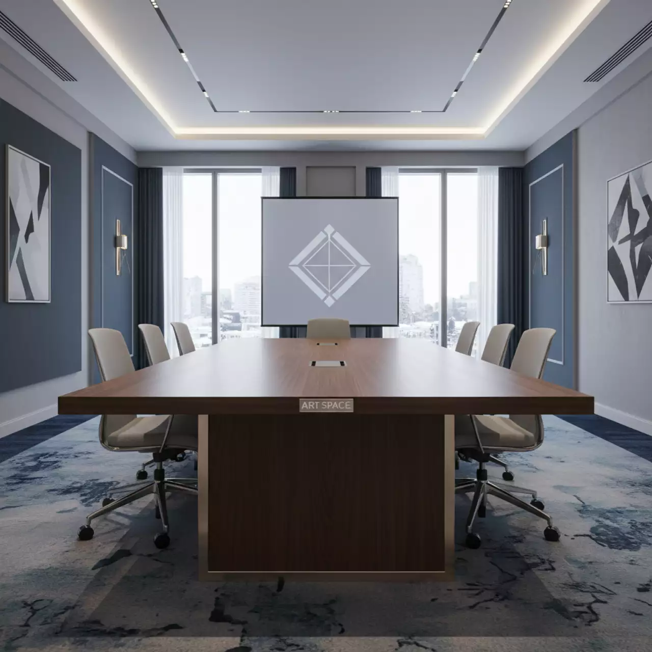 Аренда Стол Лидер 2 2000х900 венге шампань в Mövenpick Hotel — ART SPACE