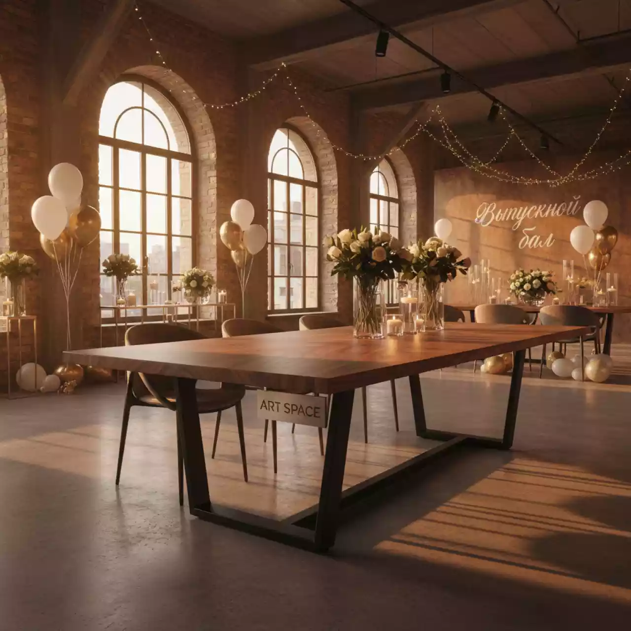 Аренда Стол Лидер 2 2000x900 орех черный в Stella di Mosca — ART SPACE