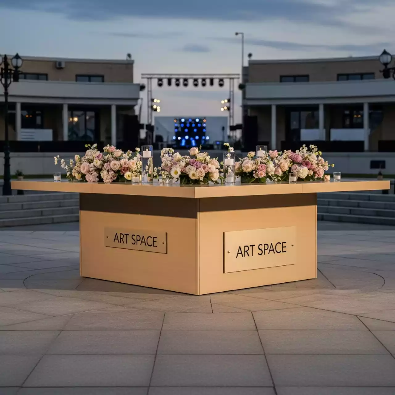 Аренда Стол Лидер 2 2400х800 шампань бук в Керлинговом центре «Ледяной куб» — ART SPACE