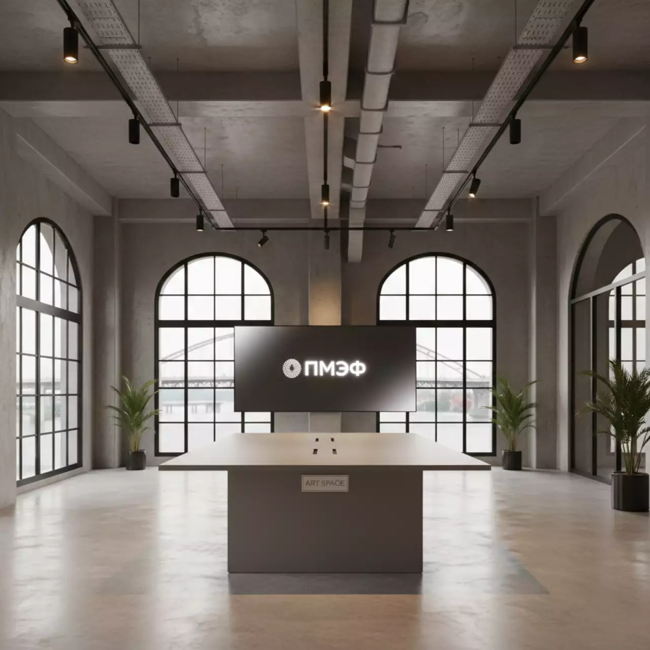 Аренда Стол Лидер 2 2400х800 шампань серый в Bridge Resort — ART SPACE