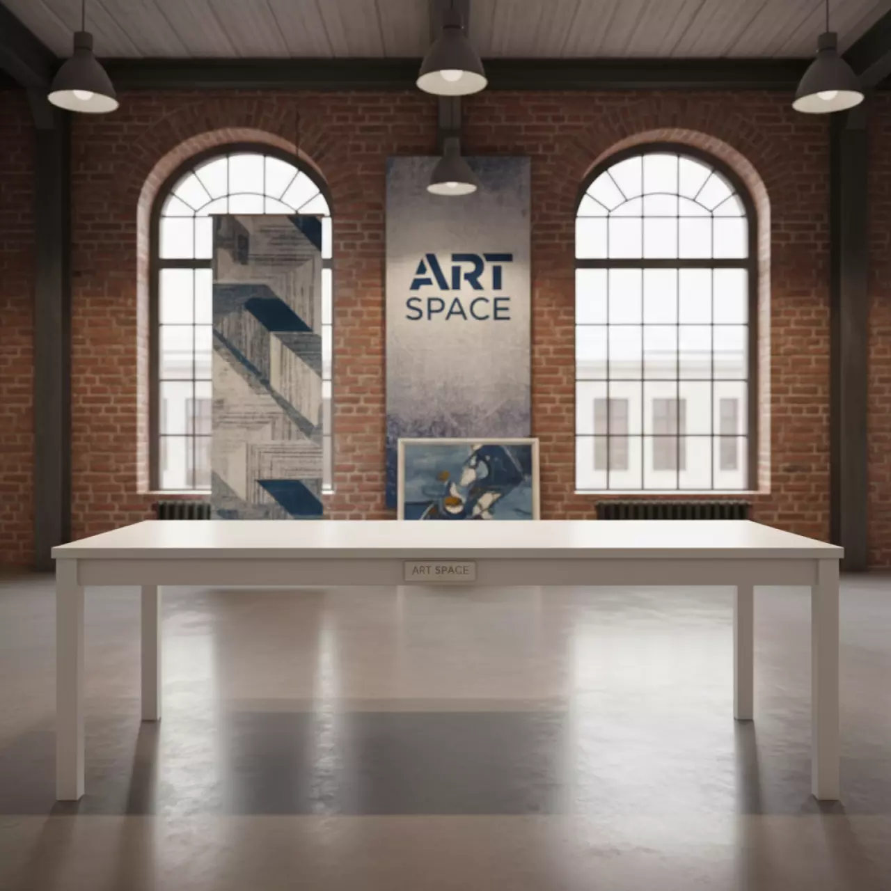 Аренда Стол Лидер 2 2400х900 белый в Omega Sirius — ART SPACE