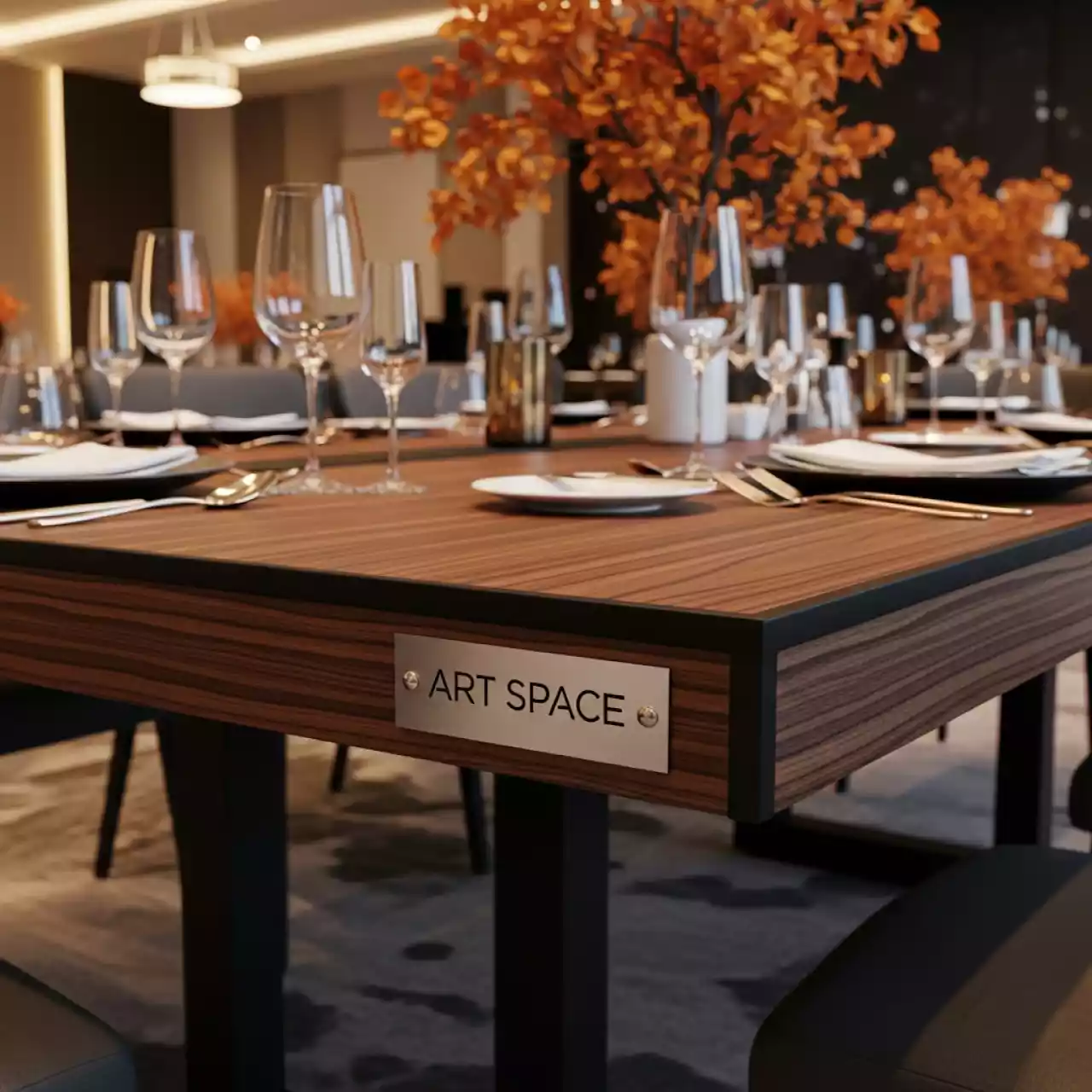 Аренда Стол Лидер 2 2400х900 венге черный кромка ПВХ в Маринс Парк Отеле — ART SPACE