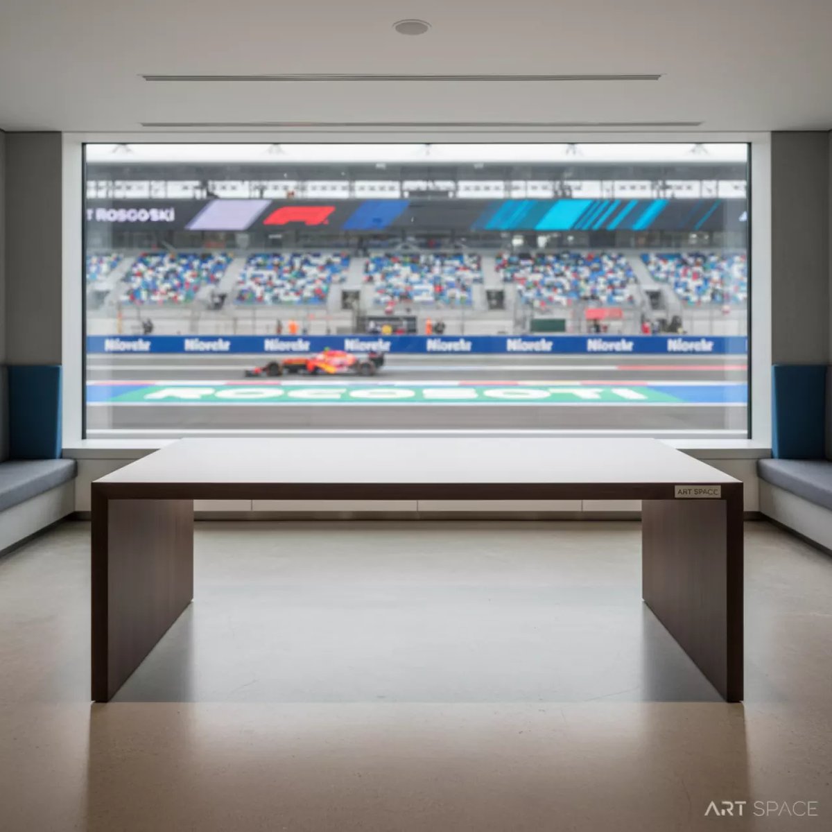 Аренда Стол Лидер 2 2400x800 белый венге в Novotel Resort — ART SPACE